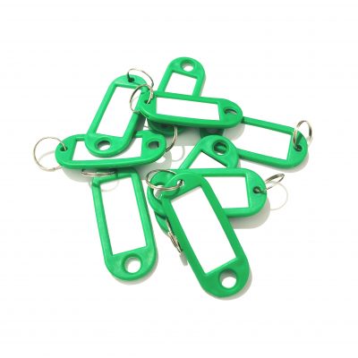 Бирка для ключей с кольцом зеленая